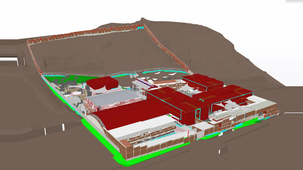 Modelo BIM de uno de los colegios del Paquete 5 ARCC, Lima