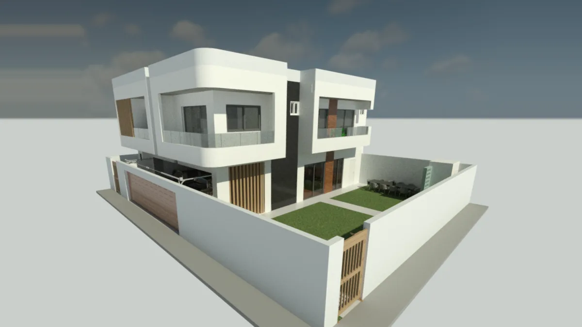 Render del proyecto de vivienda Casa Playa Fortaleza