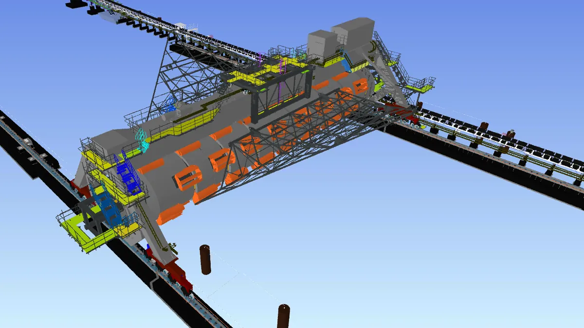 Modelo BIM de la planta de beneficio y muelle de embarque, Marcona