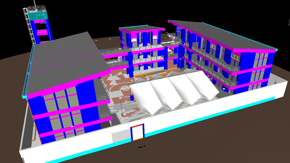 Modelo BIM de uno de los colegios del Paquete 9 ARCC, Chiclayo