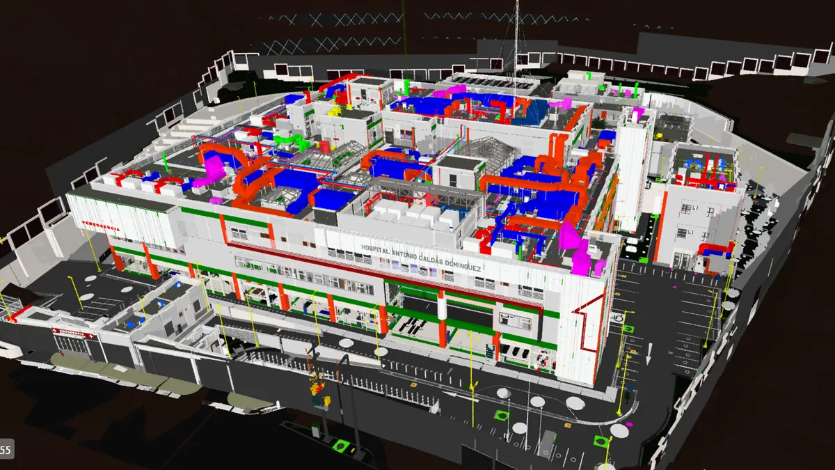 Modelo BIM coordinado del Hospital de Apoyo Pomabamba