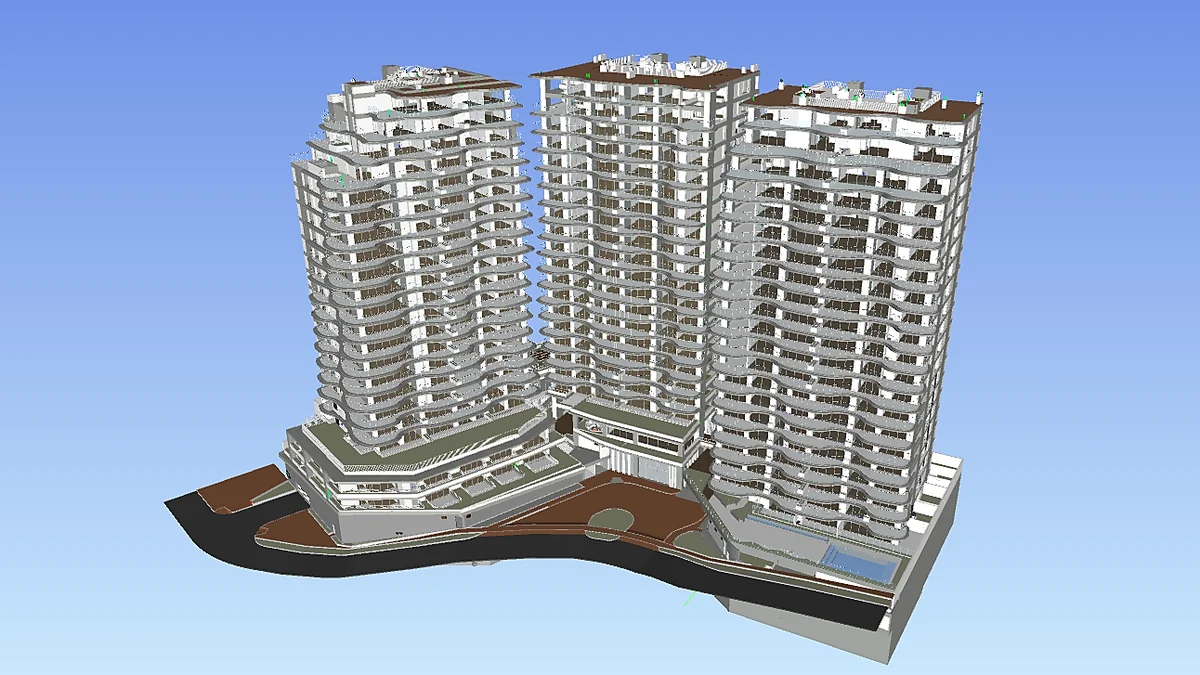 Modelo BIM del edificio multifamiliar Sunset Golf